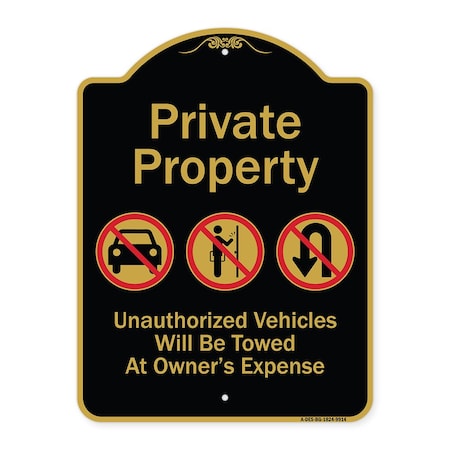 Designer Series-Private Property Unauthorized Vehicles Towed No Cars No Solici